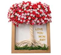 Mother's Day Tree of Love Picture Frame, Rustic Family Photo Frame Decor, Dried Flower Tabletop Photo Frames for Living Rooms,Mother’s Table,Entryway,Bedroom,Party