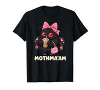 Mothma'am Cute Kawaii Chibi Polilla Amante del café Adolescente Niñas Niños Camiseta gráfica económica, Hombre, Negro, L