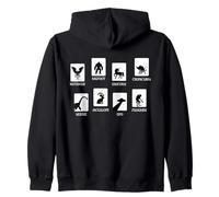 Mothman Bigfoot Unicorn Frogmen Lista De Monstruos Cryptid Sudadera con Capucha
