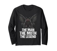 Mothman Cryptid The Man The Moth The Legend Funny Vintage Manga Larga