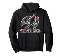 Mothman Debes ser Advertido Presagio Advertencia Alt Halloween Horror Sudadera con Capucha