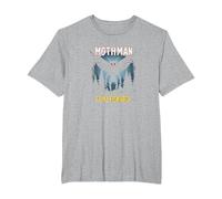 Mothman es mi hogareño: Misterio del Bosque Amante críptido Camiseta, Hombre Tallas Grandes, Gris Jaspeado, 6X Alto