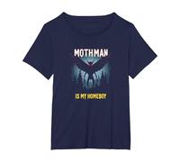 Mothman es mi hogareño: Misterio del Bosque Amante críptido Camiseta, Mujer Tallas Grandes, Azul Marino, 6XL Grande