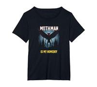 Mothman es mi hogareño: Misterio del Bosque Amante críptido Camiseta, Mujer Tallas Grandes, Negro, 5XL Grande