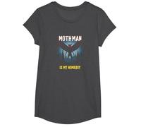 Mothman es mi hogareño: Misterio del Bosque Amante críptido Camiseta, Niñas, Jaspeado Oscuro, Pequeña