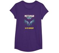 Mothman es mi hogareño: Misterio del Bosque Amante críptido Camiseta, Niñas, Morado, M