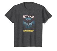 Mothman es mi hogareño: Misterio del Bosque Amante críptido Camiseta, Niños, Jaspeado Oscuro, 12 años