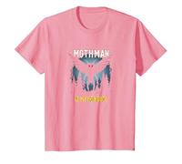 Mothman es mi hogareño: Misterio del Bosque Amante críptido Camiseta, Niños, Rosado, 12 años
