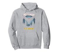 Mothman es mi hogareño: Misterio del Bosque Amante críptido Sudadera con Capucha, Unisex para Adultos, Gris Jaspeado, XL