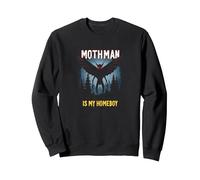 Mothman es mi hogareño: Misterio del Bosque Amante críptido Sudadera, Unisex para Adultos, Negro, XL