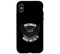 Mothman Made Me Do It Creepy Cryptid Paranormal Carcasa para iPhone X/XS