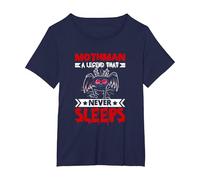 Mothman Una Leyenda Que Nunca Duerme I Mothman Camiseta, Mujer Tallas Grandes, Azul Marino, 4XL Grande