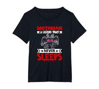 Mothman Una Leyenda Que Nunca Duerme I Mothman Camiseta, Mujer Tallas Grandes, Negro, 6XL Grande