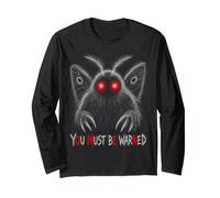 Mothman You Must Be Warned Mensaje Subliminal de Advertencia de presagio Manga Larga
