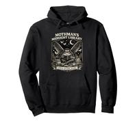 Mothman's Midnight Library Cryptid Night Reader Fantasía Sudadera con Capucha