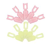 MOTHNUR 10 piezas Clips Ajustables para Uñas Removedor Esmalte Gel Herramientas Envolturas para Manicura Casa Colores Rosa y Amarillo Semitransparente