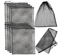 MOTHNUR 10 Piezas Malla con Cordón de Poliéster de Resistente y Ligero con Cierre Deslizante para Balones de Baloncesto Golf y Viajes Bolsa Multifunción para Almacenaje