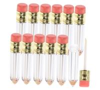 MOTHNUR 12piezas Tubos Vacíos Para Brillo De Labios Forma De Lápiz Contenedores Transparentes Reutilizables Para Cosméticos Para Bálsamo Labial y Loción Corporal