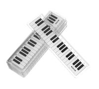 MOTHNUR 15 Piezas Regla Recta de Plástico con Diseño de Piano para Estudiantes Regla Transparente Bordes Redondeados para Medir y Dibujar Actividades Escolares y Aprendizaje