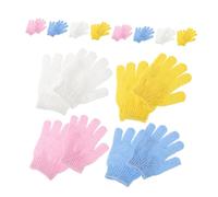 MOTHNUR 16 Pares Guantes de Ducha Exfoliantes de Nylon Doble Cara para Piel Muerta Manoplas Reutilizables para Baño y Limpieza Corporal Accesorio Versátil para Hombres y Mujeres