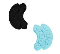 MOTHNUR 2 Pares Protectores para Cuchillas de Patines de Hielo Elásticos para Cubrepatines Duraderos con Forro Absorbente de Agua Paquete de Negro y Azul
