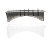 MOTHNUR 2 Piezas Caja Organizadora Rectangular de Plástico para Peines Guía con Compartimentos Soporte Transparente para Protectores de Maquinilla de Barbero de Unidades y Base para