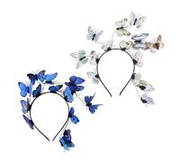 MOTHNUR 2 Piezas Diadema de simulada pendientes de pavo real para mujer delirio trajes women diadema de mujer decoraciones para el cabello de las mujeres el plastico