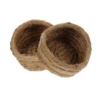 MOTHNUR 2 Piezas Nido para Mano de Paja Natural Casa para Dormir y Ponedero Pequeño para Animales Cómodo y Fácil de Limpiar para Gallineros y