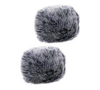 MOTHNUR 2 piezas Protector de Micrófono Anti-salpicaduras Suave y Peludo de Cubiertas para Karaoke y Accesorios de Canto Ktv Fácil de Instalar y Proteger Micrófonos Interiores y