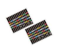 MOTHNUR 2 series Pegatinas Profesionales para Diapasón de Guitarra Notas para Principiantes Calcomanías Guía para Aprendizaje y Práctica Eficaz