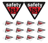 MOTHNUR 20 Pegatinas Autoadhesivas de Advertencia de Seguridad para Coches Motos y Bicicletas Eléctricas Vinilo Resistente Negro 12X10 CM Decoración Vehicular para Exterior y Puertas