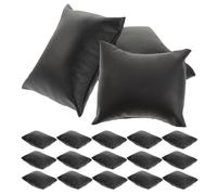 MOTHNUR 20 Piezas Almohadas para Exhibición de Joyas 20 Piezas, Cojines de Brazalete de Cuero PU Negro, 8,9 X 8,9 X 4 CM, Soporte Suave para Relojes y Pulseras, Organizador Versátil para