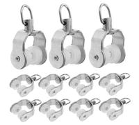 MOTHNUR 20 Piezas Rodillos para Riel de Cortina Flexibles Poleas Resistentes de Acero Inoxidable para Cortinas Ventanas y Rieles Curvos Accesorios Duraderos para Deslizadores