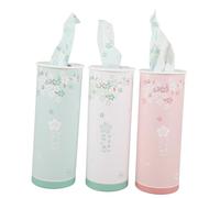 MOTHNUR 3 piezas Caja Cilindro para Pañuelos Redonda Porta Pañuelos para Coche Diseño Moderno y Elegante de Unidades Colores Compatible con Portavasos Estándar Suave para Rostro y Manos