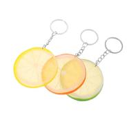 MOTHNUR 3 Piezas Llaveros Limón Decorativos para Bolso Accesorios Ligeros y Resistentes Colgantes Frutales para Uso Diario Diseño Natural y Elegante para Mujer