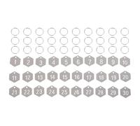 MOTHNUR 30 Llaveros Numerados Etiquetas De Identificación De Llaves Numéricas Etiquetas Organizadoras De Llaves De Número De Vehículo De Número De Metal