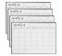 MOTHNUR 4 Piezas Calendario Magnético Nevera Pizarra Blanca Borrado Seco Planificador Semanal Mensual Imanes para Cocina Lista Compra y Organización Familiar