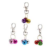 MOTHNUR 4 Piezas Campanas para Collar de Mascotas de Cobre Colgantes para Gatos Accesorios Seguros y Duraderos Diseño Juguetes para Gatos Color Aleatorio
