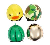 MOTHNUR 4 Piezas Casco para Mascotas Divertido Protección Creativa para y Aves Resistente al Sol y Lluvia Casco de Duradero para Protección Segura de Pollos