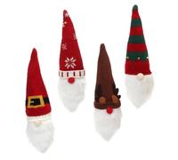 MOTHNUR 4 Piezas Cubiertas para Botellas de Vino Navidad Decorativas de de Tela Tejida para Licor con Diseño de Muñecos y Navideños Reutilizables para Fiestas y Cenas Festivas