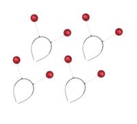 MOTHNUR 4 piezas Diademas con Bolas de Espuma Decorativas para Cabello Accesorio Creativo y Brillante para Fiestas y Reuniones Familiares