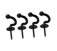MOTHNUR 4 Piezas Gancho de Pared para Cortinas de Aleación de Zinc Negro Diseño Moderno Soporte Resistente para Colgar Hogar