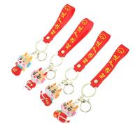 MOTHNUR 4 Piezas Llaveros Dragón Decorativos Resistentes para Llaves de Coche Colgantes de Silicona Coloridos para Bolsos y Mochilas Diseño Original y Ligero para Uso Diario