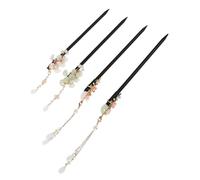 MOTHNUR 4 piezas Palillos de Madera para Pelo Estilo Chino Antiguo Horquillas Decorativas para Mujer Accesorios Ligeros para Peinados con Movimiento Dinámico para Hanfu y Cheongsam