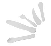 MOTHNUR 5 Cucharas Dosificadoras de Acero Inoxidable para Mascarilla Facial y Crema de Ojos, Mini Espátulas Reutilizables para Cuidado Piel, Aptas para Viajes y Uso Diario en Tratamientos