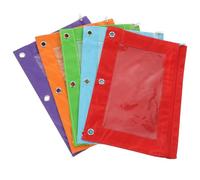 MOTHNUR 5 piezas Estuches para Carpetas con Anillas de Oxford Resistente Bolsos Escolares Livianos y Portátiles para Lápices Compartimentos Grandes para Oficina y Papelería Colores