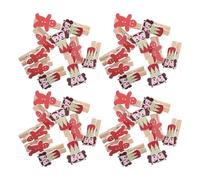 MOTHNUR 50 Mini Pinzas de Madera Navideñas Cascanueces y Jengibre Sujetafotos y Tarjeteros para Manualidades y Decoración de Fiestas Clips Pequeños para Fotos y Notas 50 Unidades 25