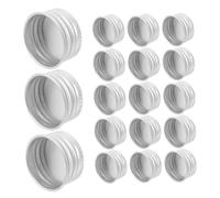 MOTHNUR 50 tapones de rosca de aluminio para botellas de cristal y tarros de almacenamiento, tapas de rosca a prueba de fugas, versátiles, ligeras, portátiles