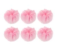MOTHNUR 6 Esponjas Faciales para Maquillaje en Polvo Suelto y Base Borlas Redondas Suaves de Color Rosa Esponjas Cushion Lavables para Difuminar Rubor Ideales para Viajes y Uso Diario