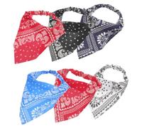 MOTHNUR 6 piezas Pañuelos para Pelo Mujer Bandanas Elásticas Triángulo de Gasa Ligera y Transpirable Cintillos con Estampado Paisley Accesorios para Cabello Perfectos para Festival y Uso